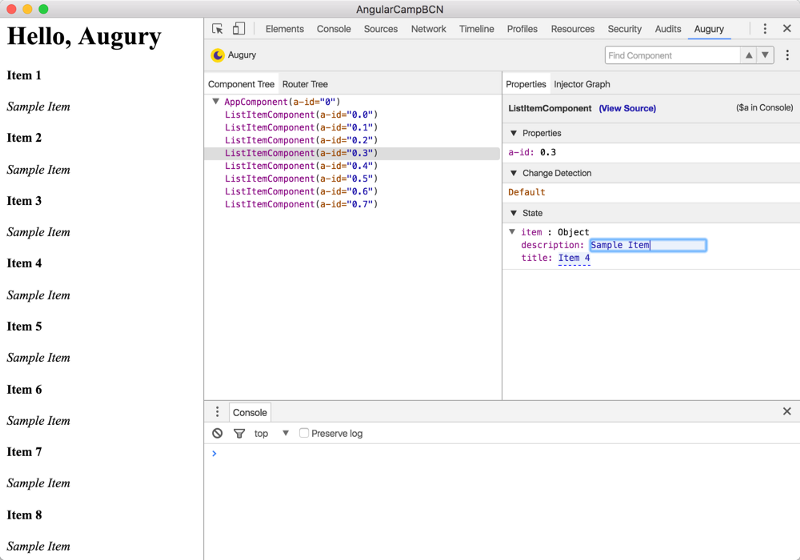 Augury Goodness in Electron